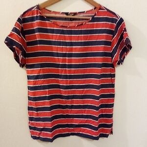 Striped Red and Blue Women's Top